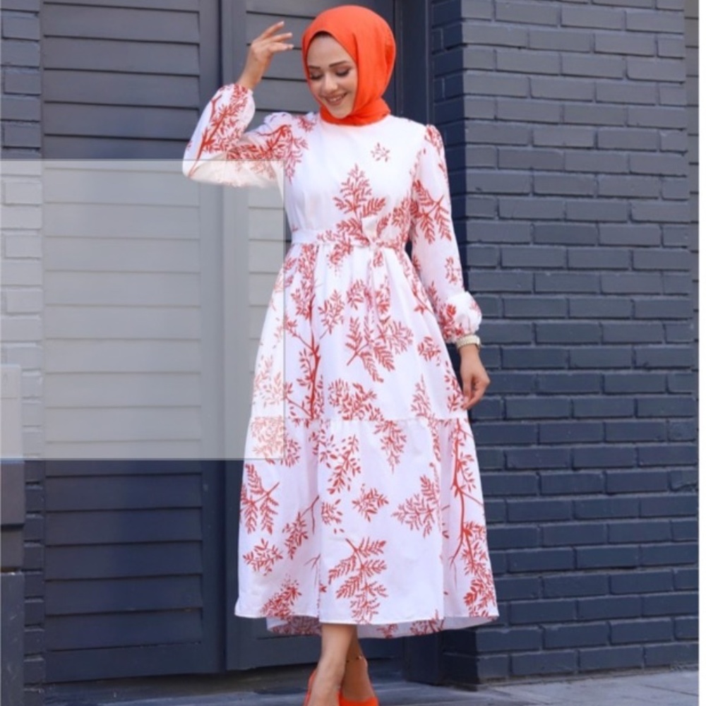 Modanisa, Size 10, New orange dress